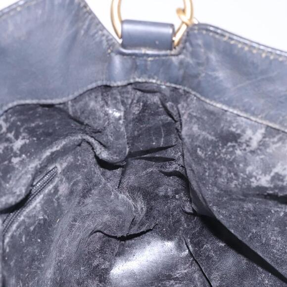 GUCCI Bamboo Hand Bag Suede Black Gold 001 001 - Picture 16 of 16